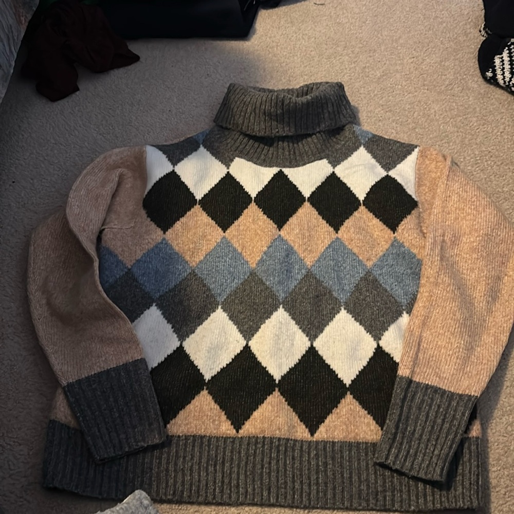 Knit turtleneck sweater